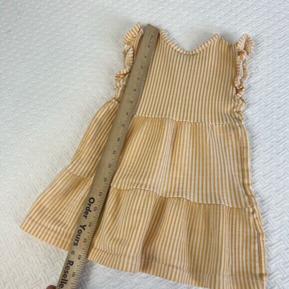 Vince Camuto Toddlers Size 3T Orange White Striped Preppy Dress Summer Cute Even - Picture 6 of 10